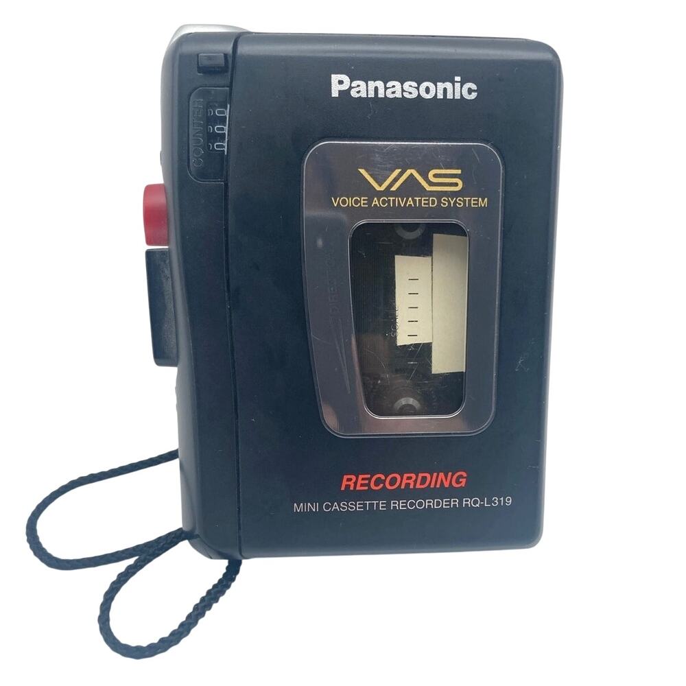 Vintage Portable Panasonic VAS Voice Activated Cassette Recorder RQ-L319 WORKS